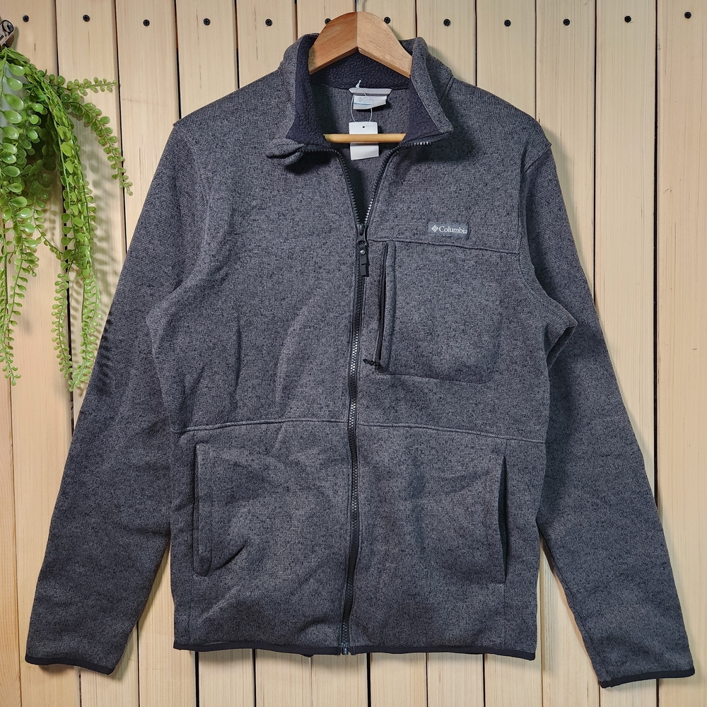 Columbia Fleece Jacket Gray Full-Zip